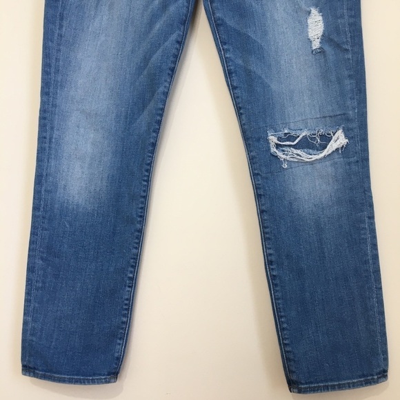 7 For All Mankind Mid Rise Josefina Skinny Boyfriend Denim blue jeans - Picture 5 of 16